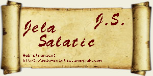 Jela Salatić vizit kartica